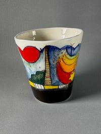 Image 2 of #12 PorcelainMidnight Garden Beaker Cup