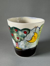 Image 3 of #12 PorcelainMidnight Garden Beaker Cup