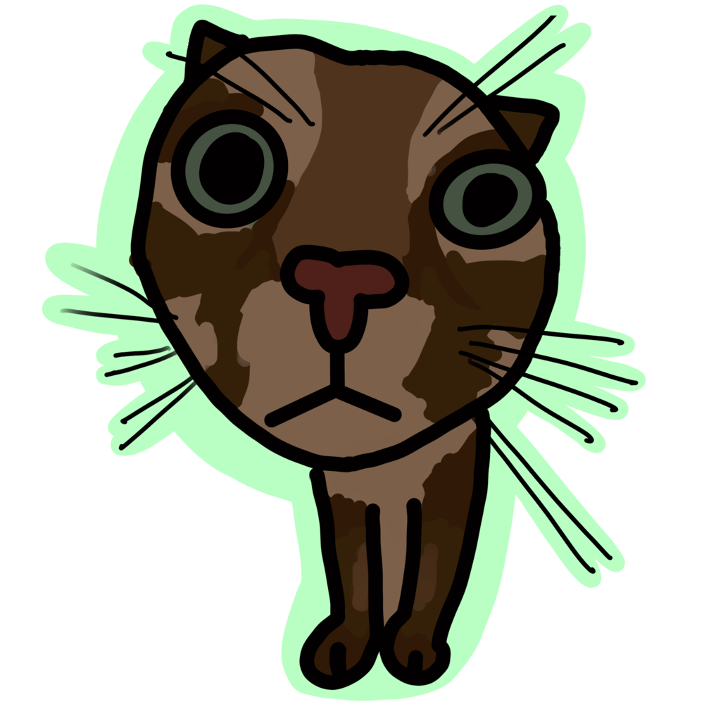 Image of Green Cat Sticker