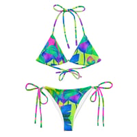 Image 1 of Sunset Botanical All-over print recycled string bikini