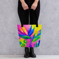 Image 4 of Neon Bird of Paradise Tote bag