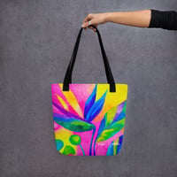 Image 5 of Neon Bird of Paradise Tote bag