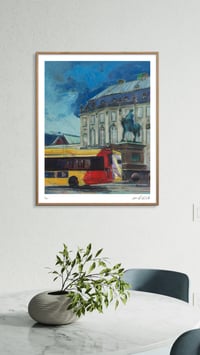 Image 3 of Artprint / Giclée / Kunsttryk / "Kongen, bussen og borgen"