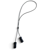 Image 1 of Collier, modèle TASSEL, double pompons, Noir