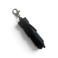 Image 1 of Grigri Accessoire de sac, modèle TASSEL, grand pompon, Noir