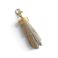 Image 1 of Grigri Accessoire de sac, modèle TASSEL, grand pompon, Or / ecru
