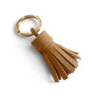 Image 1 of Porte-clef , modèle TASSEL, petit pompon, Camel