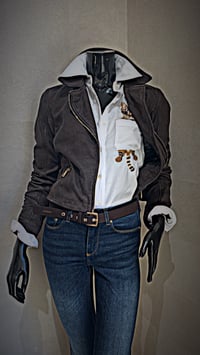 Image 2 of CAZADORA ANTE MARRÓN GIPSY