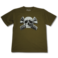 'SKULL BOLT’ T-Shirt [MOSS GREEN]