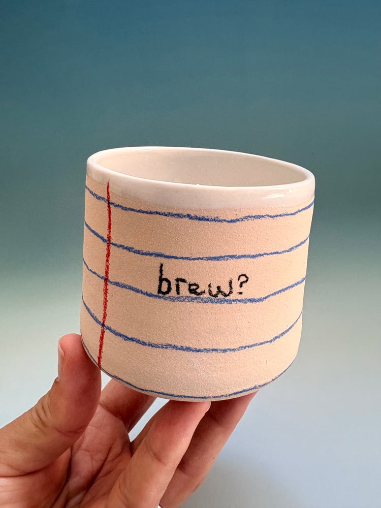 Image of Lined Paper Brew cup 