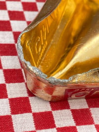 Image 5 of Rare Cinzano Gold, Red, Blue and Green Triangular Aluminium Ashtray