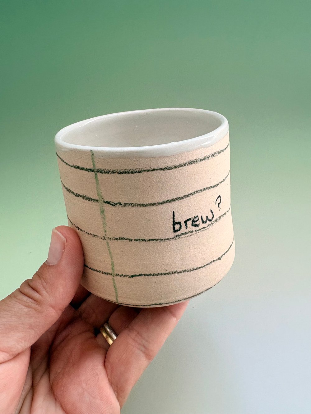 Image of Lined-Paper Brew cup 