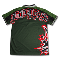 Image 2 of 'Golder Vision’ Jersey [GREEN/RED]
