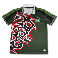 Image 1 of 'Golder Vision’ Jersey [GREEN/RED]