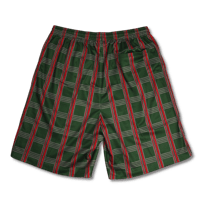 Image 2 of 'Check Mate’ Mesh Shorts [GREEN/RED]