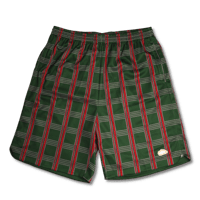 Image 1 of 'Check Mate’ Mesh Shorts [GREEN/RED]