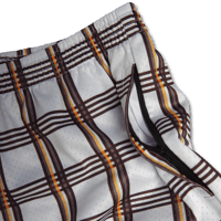 Image 3 of 'Check Mate’ Mesh Shorts [WHITE/YELLOW]