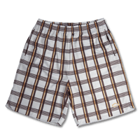 Image 1 of 'Check Mate’ Mesh Shorts [WHITE/YELLOW]
