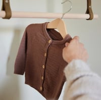 Image 2 of Baby Brown Long Sleeve Cardigan with Button