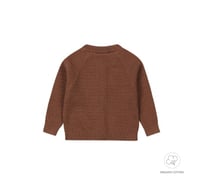 Image 4 of Baby Brown Long Sleeve Cardigan with Button