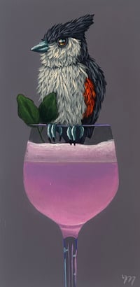ORIGINAL-"Party Cocktail (Light pink w/titmouse)"