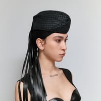Image 1 of Black Houndstooth Garrison Cap
