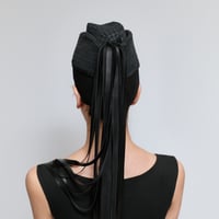 Image 2 of Black Houndstooth Garrison Cap