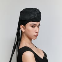 Image 3 of Black Houndstooth Garrison Cap