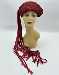 Image 4 of Red Houndstooth Garrison Cap