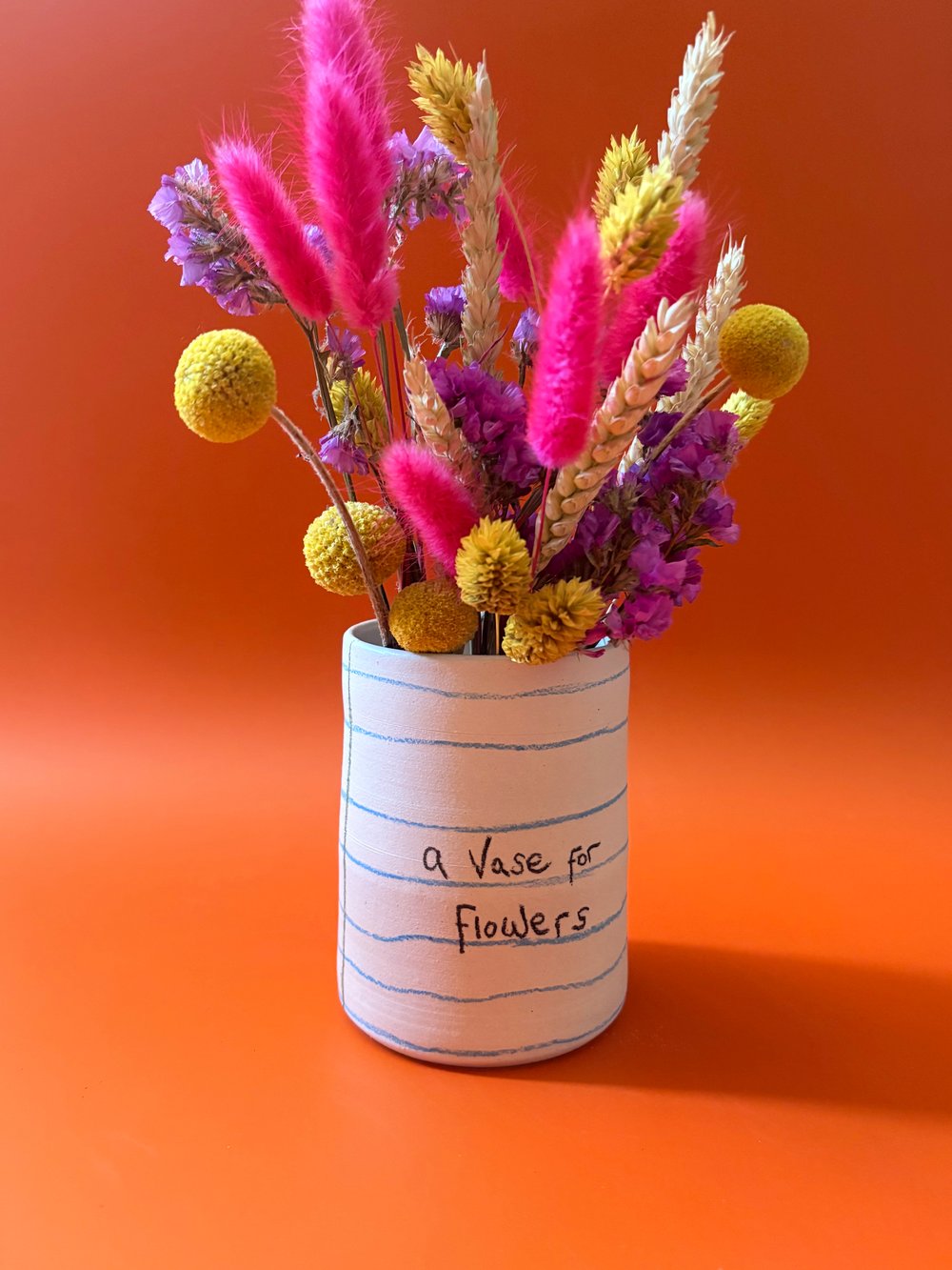 Image of Lined Paper flower vase