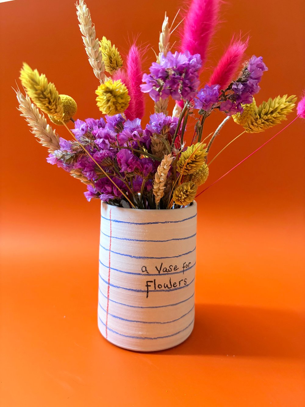 Image of Lined Paper flower vase