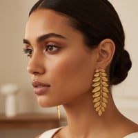Image 7 of Fern Frond Post Earrings, Gifted to Kim Kardashian and Emily Blunt