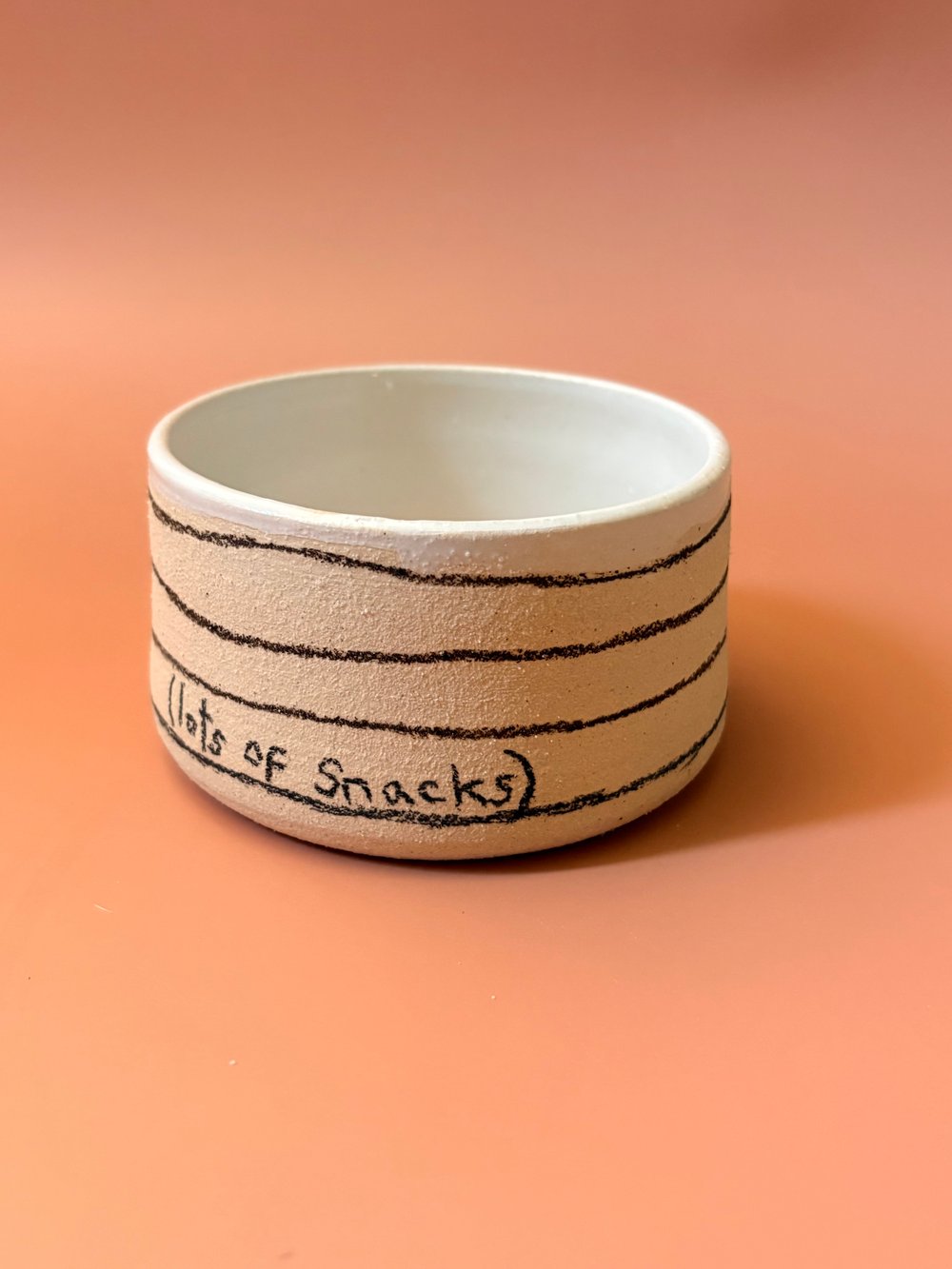 Image of Lined Paper snack bowl