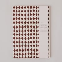 Image 1 of Red Harlequin Lined Journal | Lay Flat Foiled A5 Notebook 