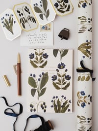 Image 3 of Blue Flower Botanical Weekly Planner Lay Flat Foiled A5 Organiser