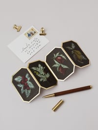 Image 1 of KHAKI FRUIT CONCERTINA BOTANICAL DIE CUT MINI CARD 