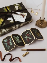 Image 2 of KHAKI FRUIT CONCERTINA BOTANICAL DIE CUT MINI CARD 