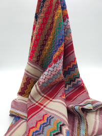 Image 5 of Mauve Multicoloured Keffiyeh (Made in Jordan)