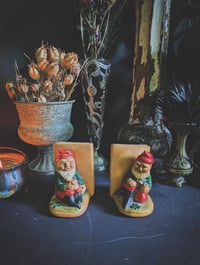 Image 1 of Mini leprechaun book ends 