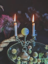 Image 1 of Opalite mini crystal ball candelabra 