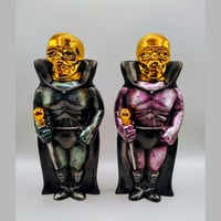 Image 13 of METALLIC GEMSTONE GOLD SKULL 