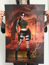 Image 1 of LARA CROFT 12"x18" signed poster 