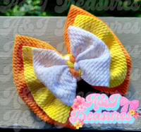 Candy corn bows