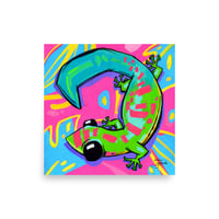 Image 1 of Neon Day Gecko Print