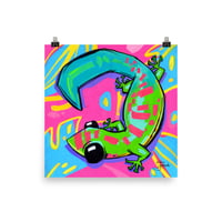 Image 2 of Neon Day Gecko Print