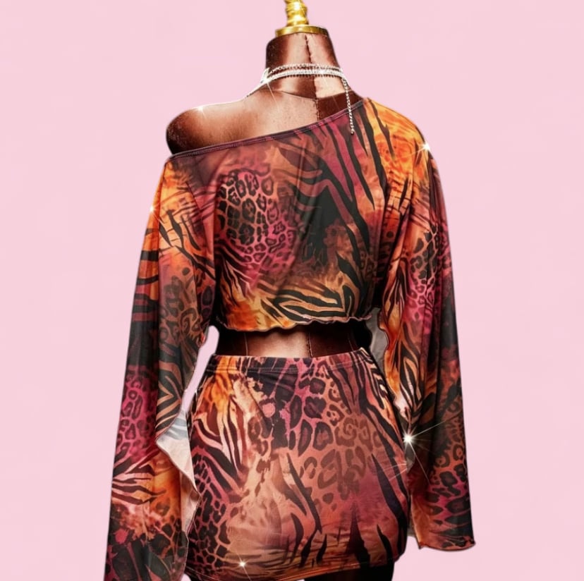 Image of Leopard and zebra print set 