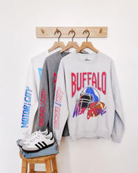 Image 1 of Buffalo Football Retro Original Design Crewneck Nickel City