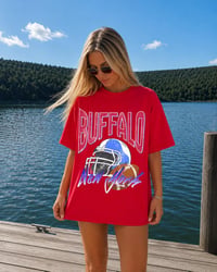 Image 1 of Retro Buffalo Football Acid Wash Crewneck Nickel City