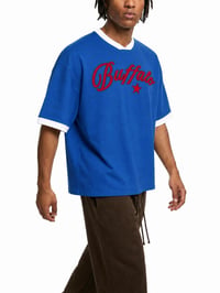 Image 1 of Buffalo Football Unisex Colour Block Vintage Tee, Retro Style in 100% Cotton
