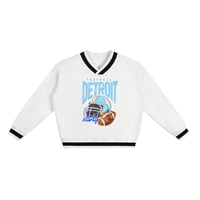 Image 2 of Detroit Football Vintage Varsity 100% Cotton Sweater Motor City